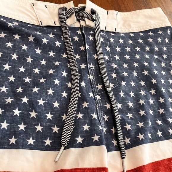 Trinity Board Shorts American Flag Waist 28 Stars Stripes Swimsuit Trunks - Picture 4 of 11